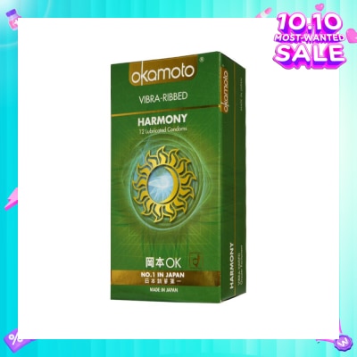OKAMOTO® Harmony Vibra Ribbed 12s