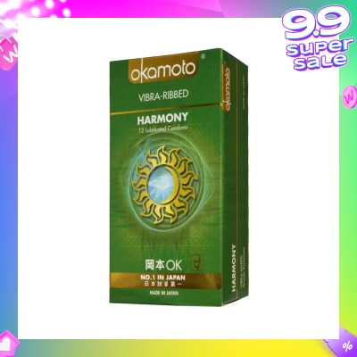OKAMOTO® Harmony Vibra Ribbed 12s