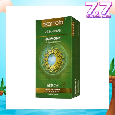 OKAMOTO® Harmony Vibra Ribbed 12s
