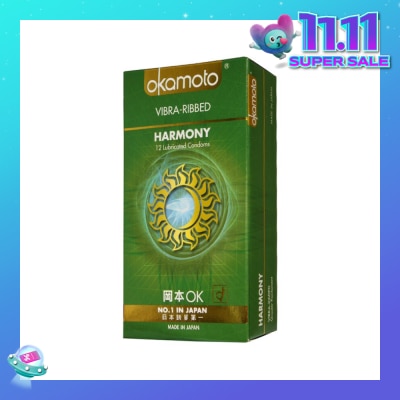 OKAMOTO® Harmony Vibra Ribbed 12s