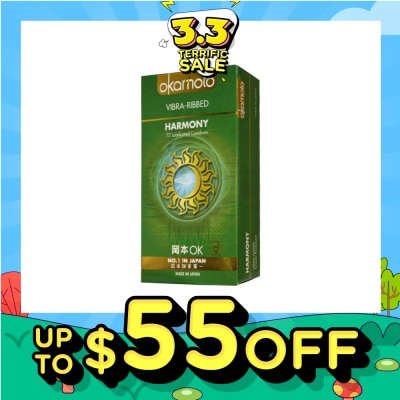 OKAMOTO® Harmony Vibra Ribbed 12s