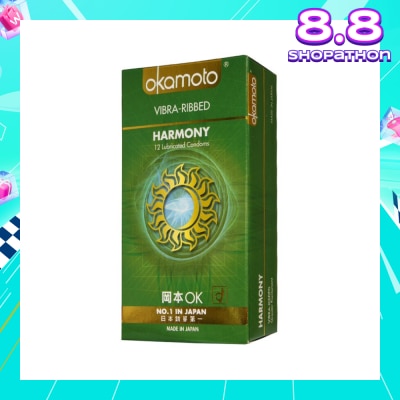 OKAMOTO® Harmony Vibra Ribbed 12s