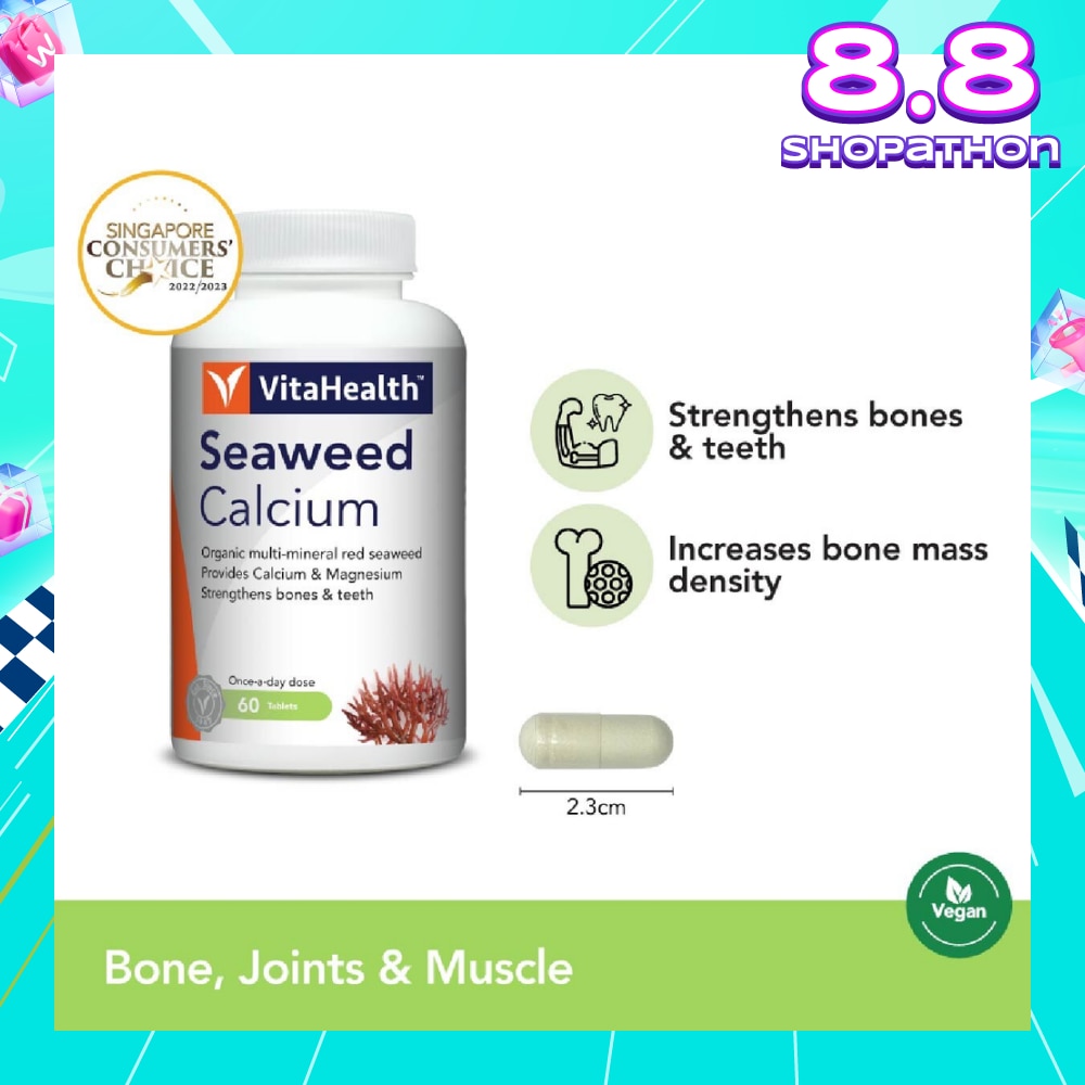 Organic Seaweed Calcium 1000 60 Tablets