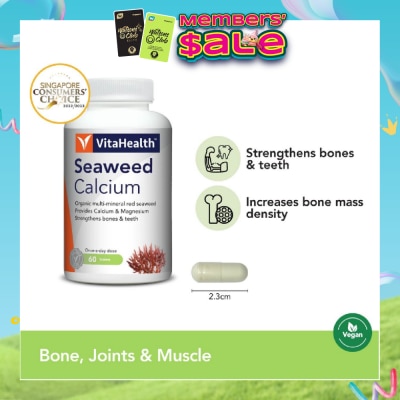 VITAHEALTH - Organic Seaweed Calcium 1000 60 Tablets