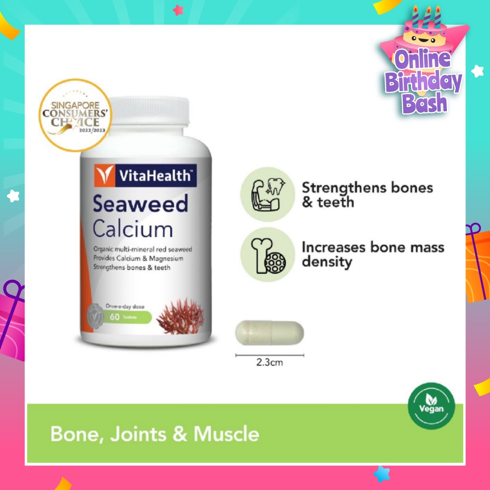 Organic Seaweed Calcium 1000 60 Tablets