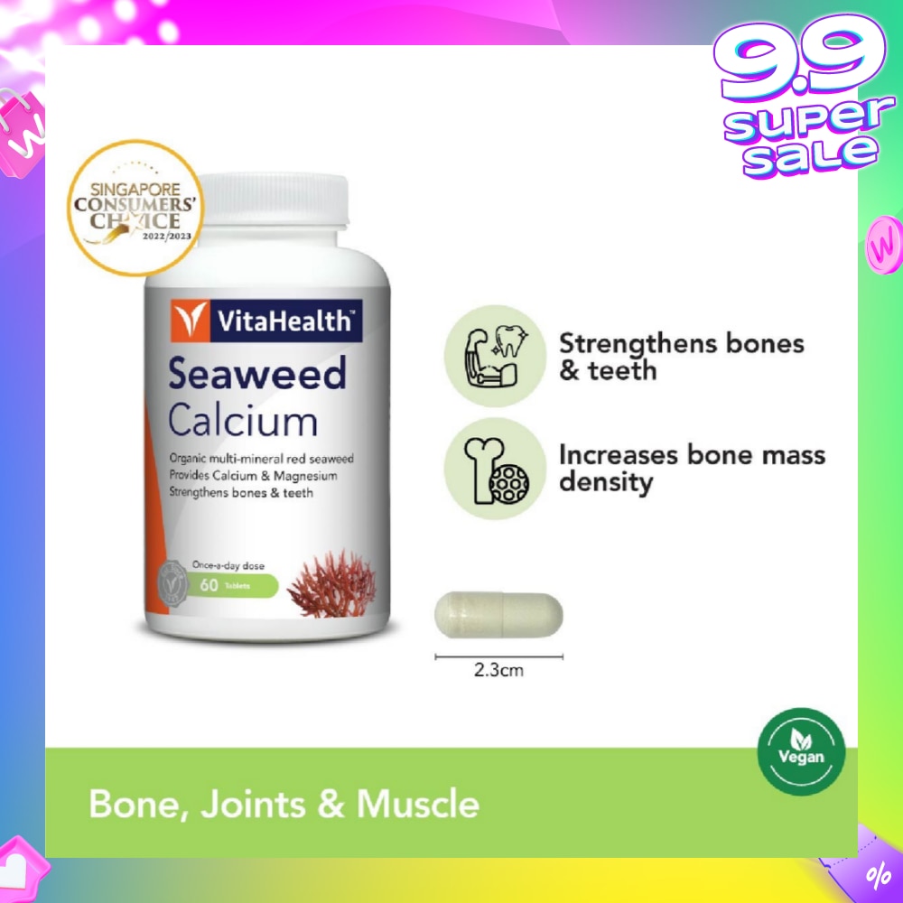 Organic Seaweed Calcium 1000 60 Tablets