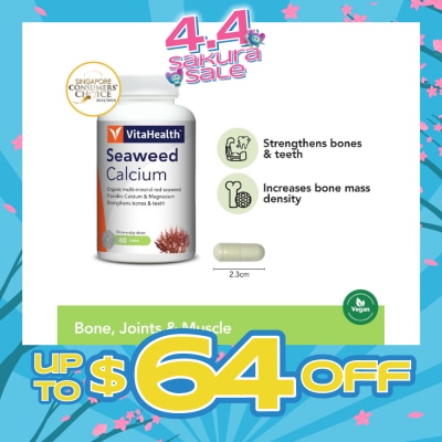 VITAHEALTH - Organic Seaweed Calcium 1000 60 Tablets