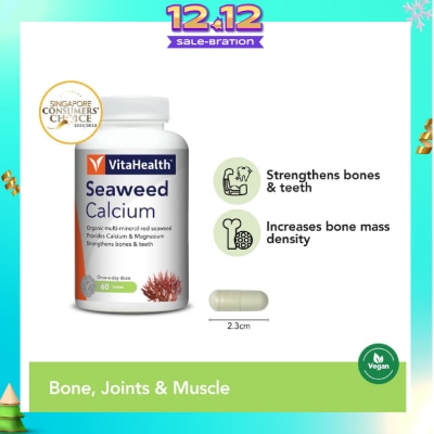 VITAHEALTH Organic Seaweed Calcium 1000 60 Tablets