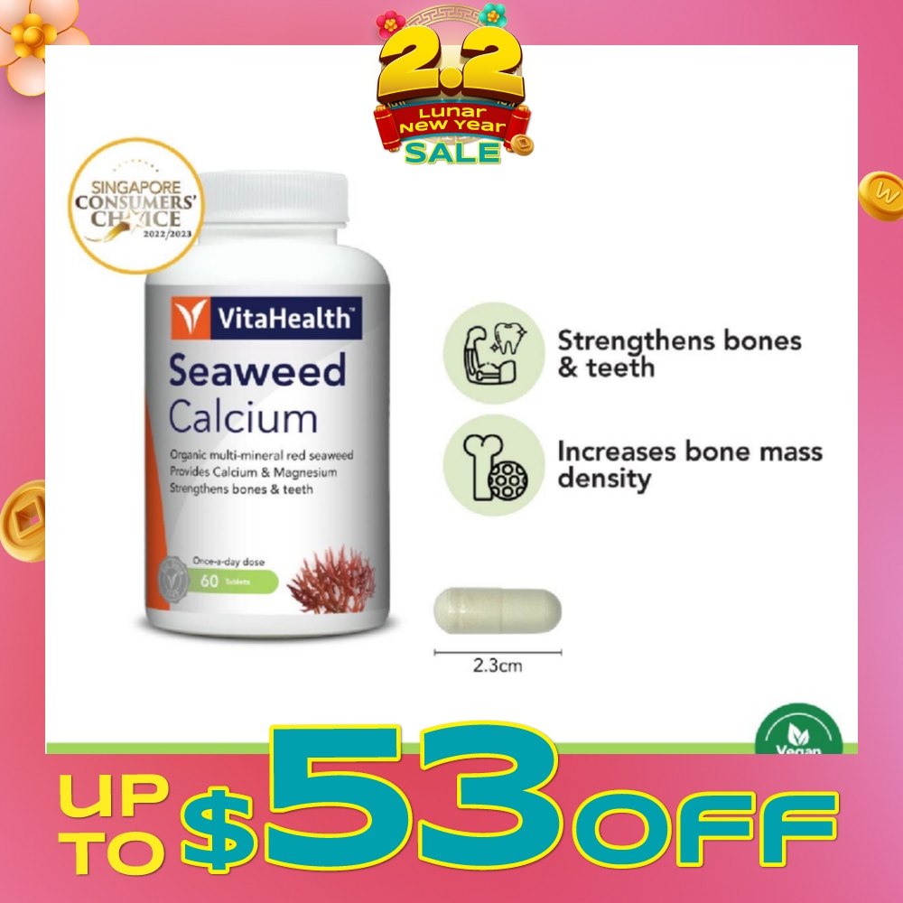 Organic Seaweed Calcium 1000 60 Tablets