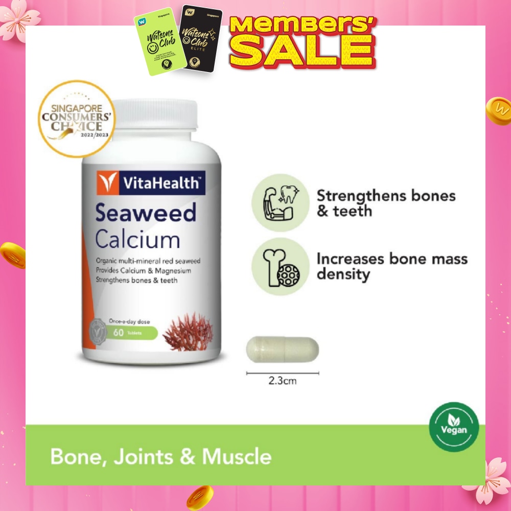 Organic Seaweed Calcium 1000 60 Tablets