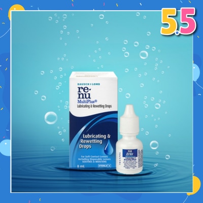 BAUSCH + LOMB Renu Multi Plus Lubricating and Rewetting Drops 8ml