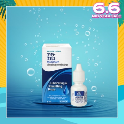 BAUSCH + LOMB Renu Multi Plus Lubricating and Rewetting Drops 8ml