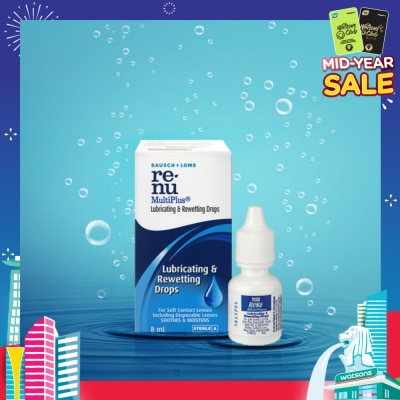 BAUSCH + LOMB Renu Multi Plus Lubricating and Rewetting Drops 8ml