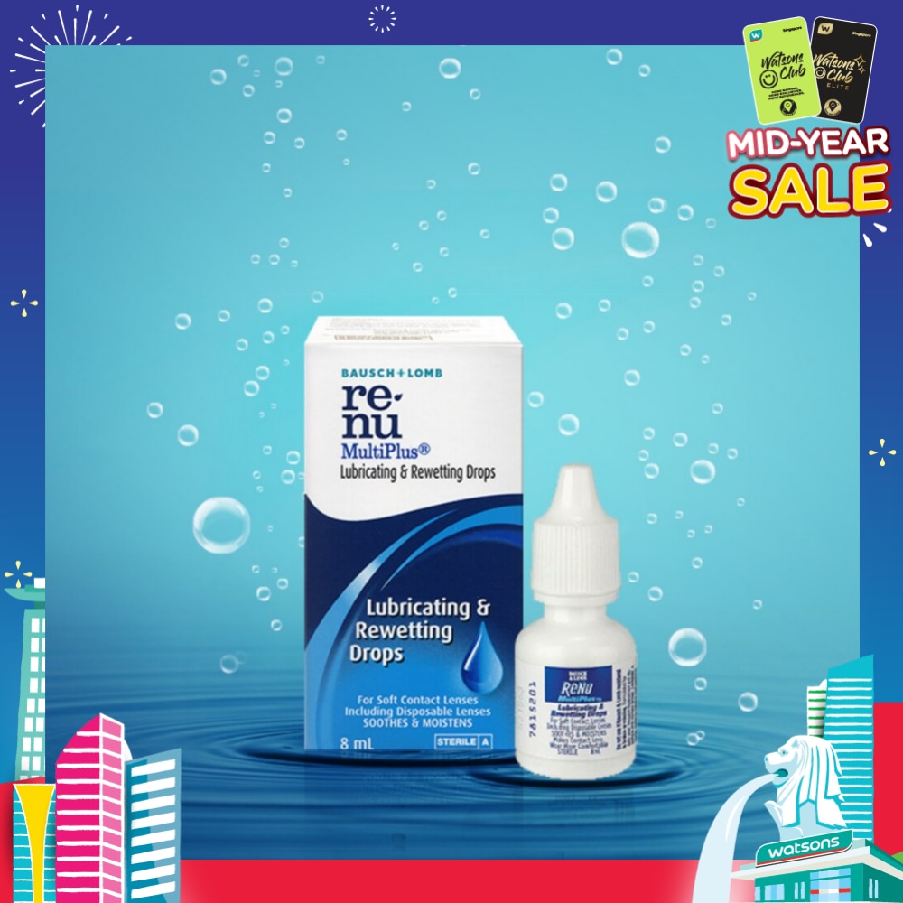 Renu Multi Plus Lubricating and Rewetting Drops 8ml