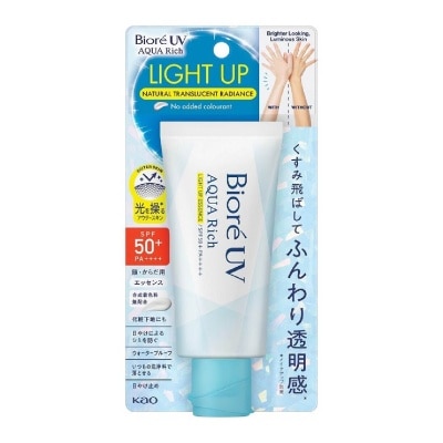 BIORE UV Aqua Rich Light Up Essence SPF50+ PA++++ Sunscreen (For Face & Body + Natural Transluscent Radiance) 70g