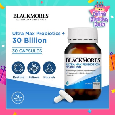 BLACKMORES Ultra Max Probiotics+ 30 Billion Capsule 30s (Expiry: Aug`2025)