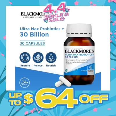BLACKMORES - Ultra Max Probiotics+ 30 Billion Capsule 30s