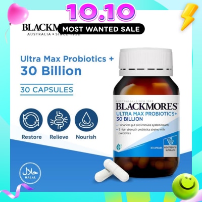 BLACKMORES Ultra Max Probiotics+ 30 Billion Capsule 30s image