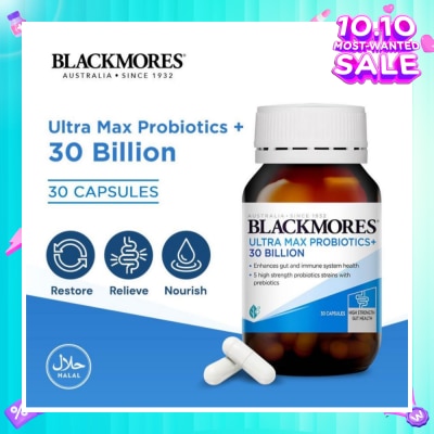 BLACKMORES Ultra Max Probiotics+ 30 Billion Capsule 30s