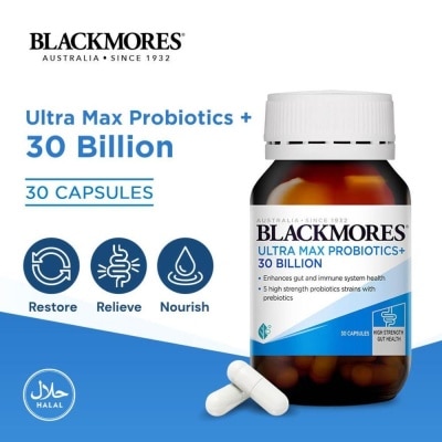 BLACKMORES Blackmores Ultra Max Probiotics+ 30 Billion Capsules 30s