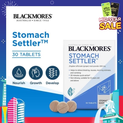 BLACKMORES Stomach Settler (Non-Drowsy) Tablets 30s