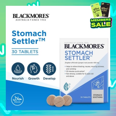 BLACKMORES Stomach Settler (Non-Drowsy) Tablets 30s
