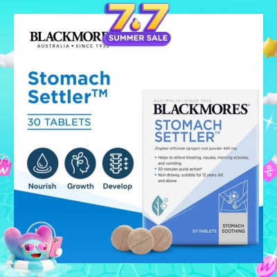 BLACKMORES - Stomach Settler (Non-Drowsy) Tablets 30s