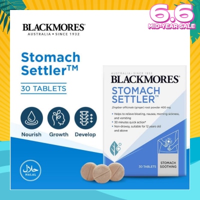 BLACKMORES Stomach Settler (Non-Drowsy) Tablets 30s