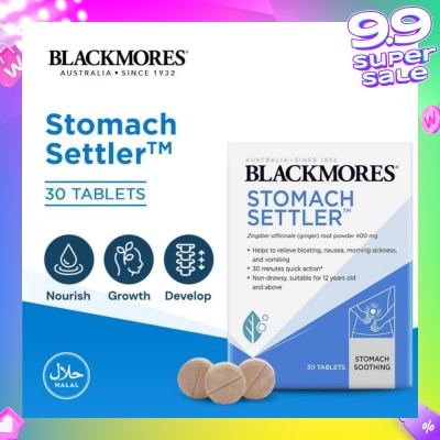 BLACKMORES Stomach Settler (Non-Drowsy) Tablets 30s