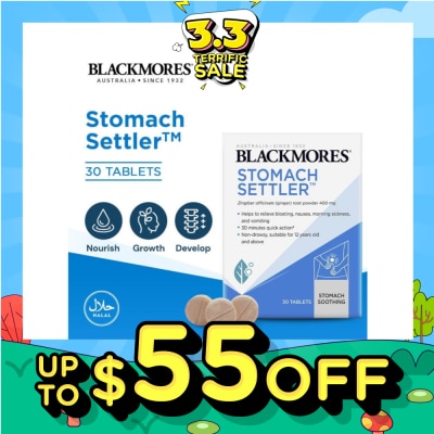 BLACKMORES Stomach Settler (Non-Drowsy) Tablets 30s