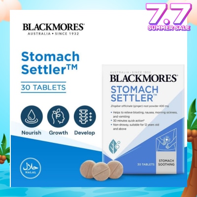 BLACKMORES Stomach Settler (Non-Drowsy) Tablets 30s