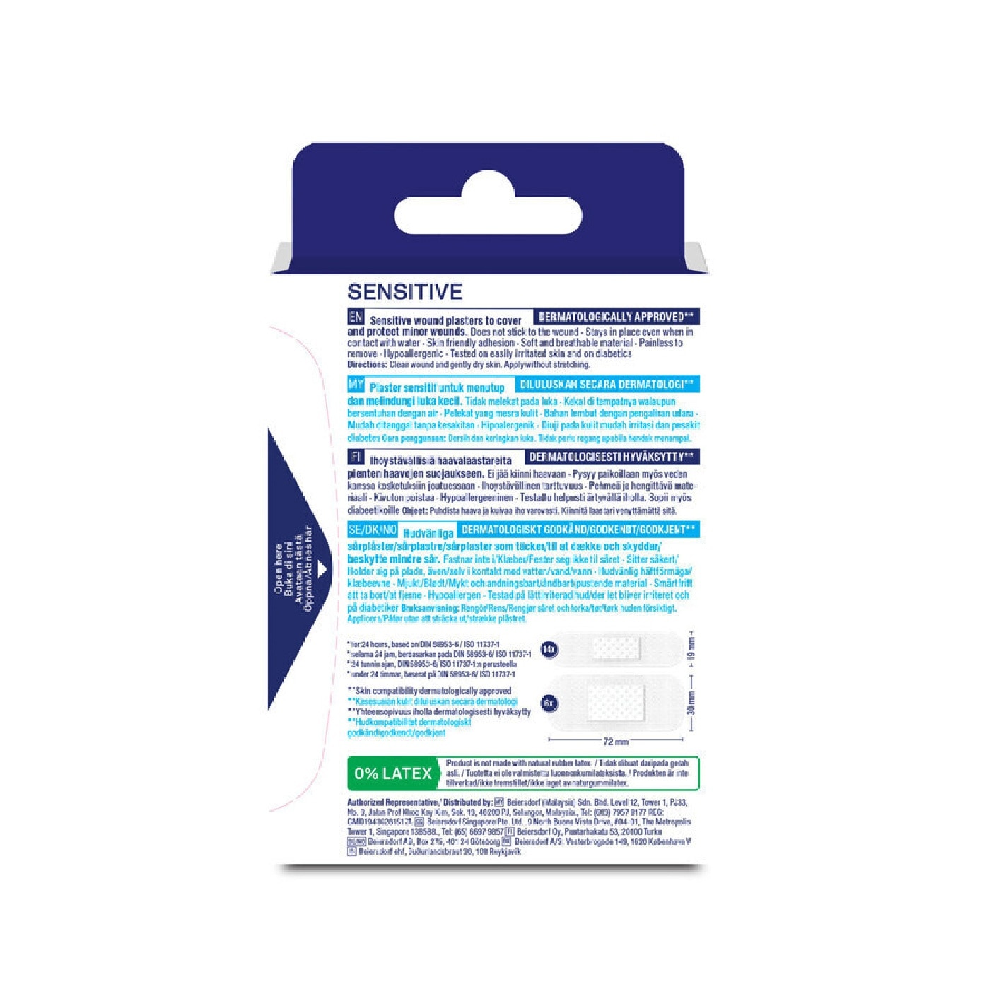 Sensitive Strips Plaster 20 Pieces
