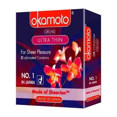OKAMOTO® Orchid Ultra Thin Condom 3s | Sexual Wellness | Watsons