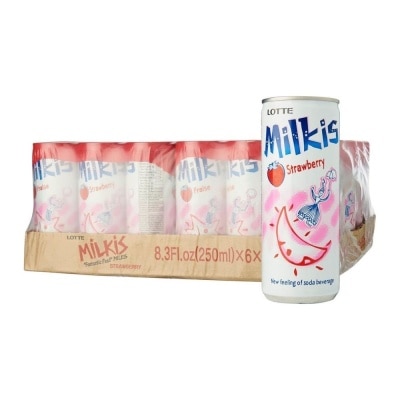 LOTTE CHILSUNG Milkis Strawberry Soda - Case 30 x 250ml