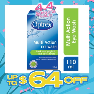 OPTREX - Multi Action Eye Wash (Cools & Refreshes Tired & Sore Eyes) 110ml