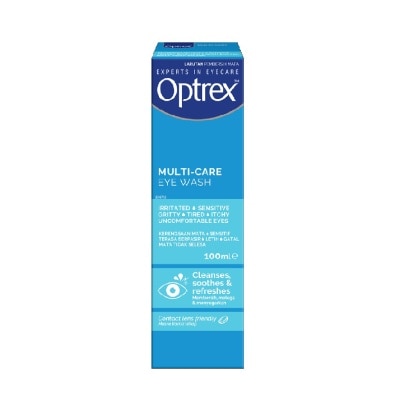 OPTREX - Multi Care Eye Wash (Cleanses, Cools & Refreshes Tired, Sore, Sensitive and Irritated Eyes) 100ml image
