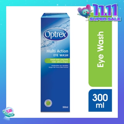 OPTREX Multi Action Eye Wash (Cools & Refreshes Tired & Sore Eyes) 300ml