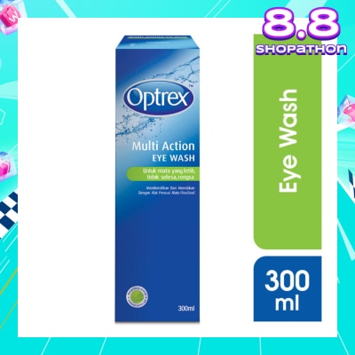OPTREX Multi Action Eye Wash (Cools & Refreshes Tired & Sore Eyes) 300ml