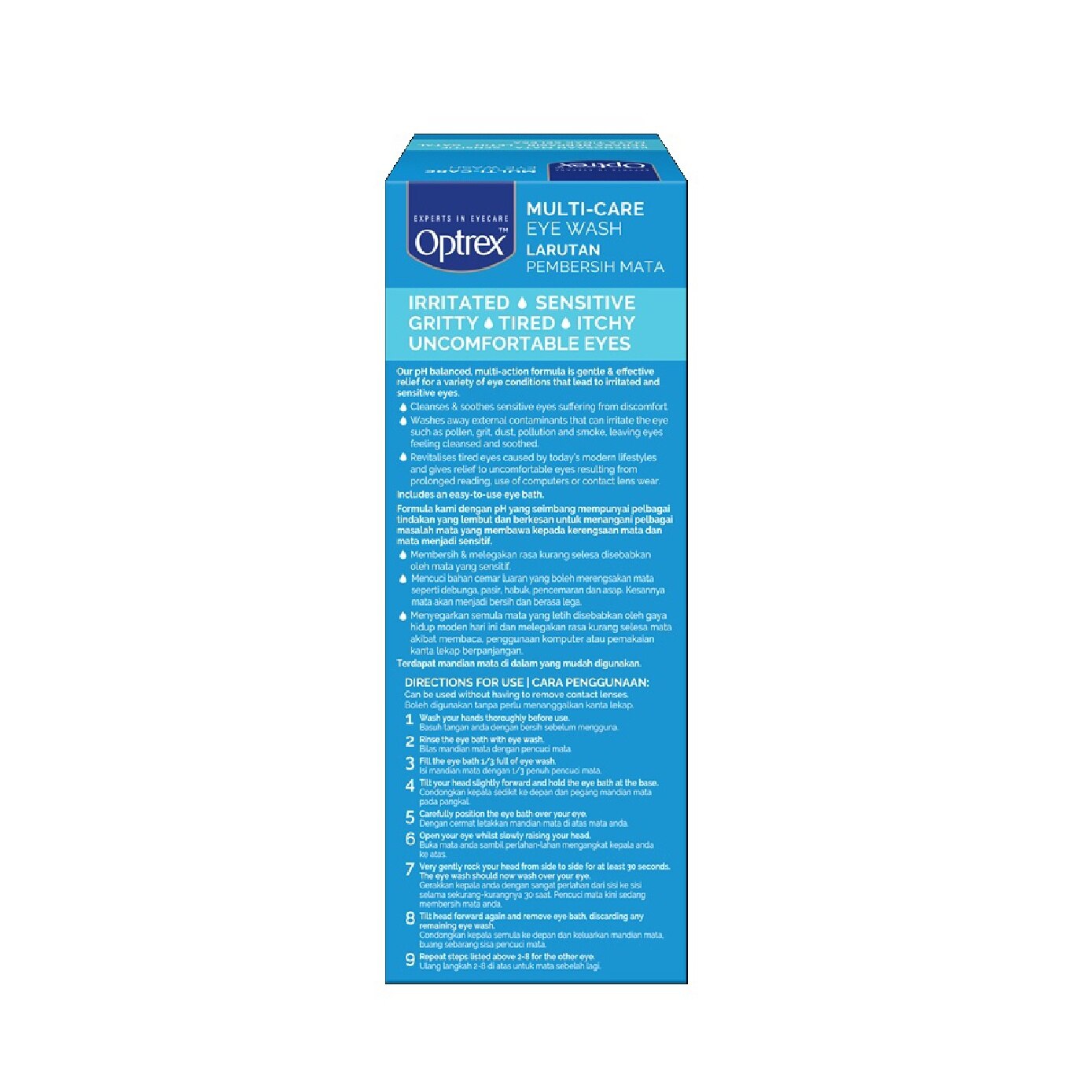Multi Care Eye Wash (Cleanses, Cools & Refreshes Tired, Sore, Sensitive and Irritated Eyes) 300ml image