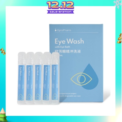 OPTO PHARM Eyewash 15ml x 15s (Comes with Disposable Eyecups)