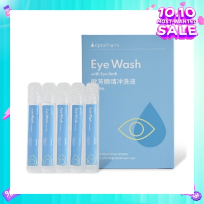 OPTO PHARM Eyewash 15ml x 15s (Comes with Disposable Eyecups)