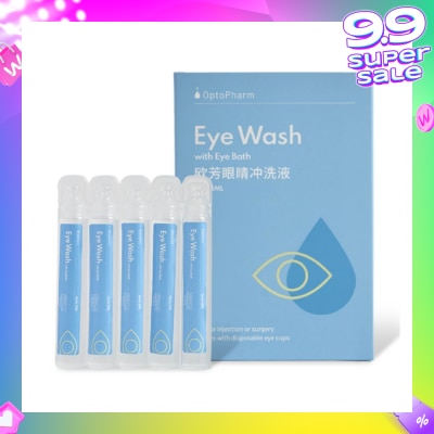 OPTO PHARM Eyewash 15ml x 15s (Comes with Disposable Eyecups)