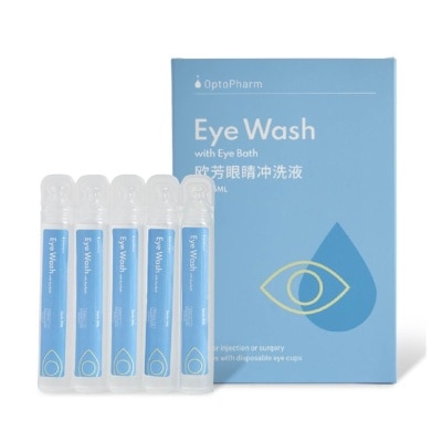 OPTO PHARM Eyewash 15ml x 15s (Comes with Disposable Eyecups)