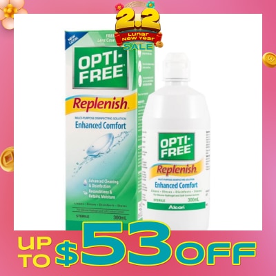 OPTI FREE Replenish Enhanced Comfort Multi Purpose Disinfecting Solution 300ml (Expiry: Sep`2026)