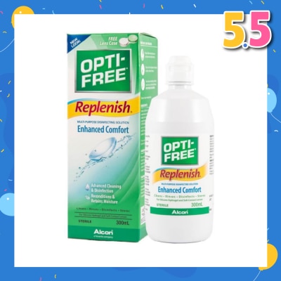 OPTI FREE Replenish Enhanced Comfort Multi Purpose Disinfecting Solution 300ml