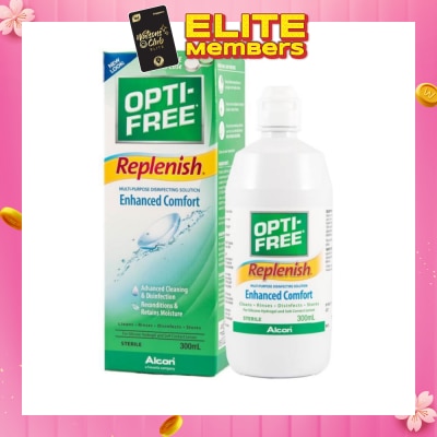 OPTI FREE Replenish Enhanced Comfort Multi Purpose Disinfecting Solution 300ml (Expiry: Sep`2026)
