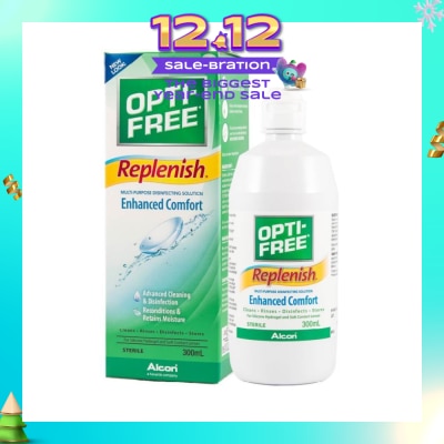 OPTI FREE Replenish Enhanced Comfort Multi Purpose Disinfecting Solution 300ml (Expiry: Sep`2026)