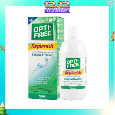 OPTI FREE Replenish Enhanced Comfort Multi Purpose Disinfecting Solution 300ml (Expiry: Sep`2026)