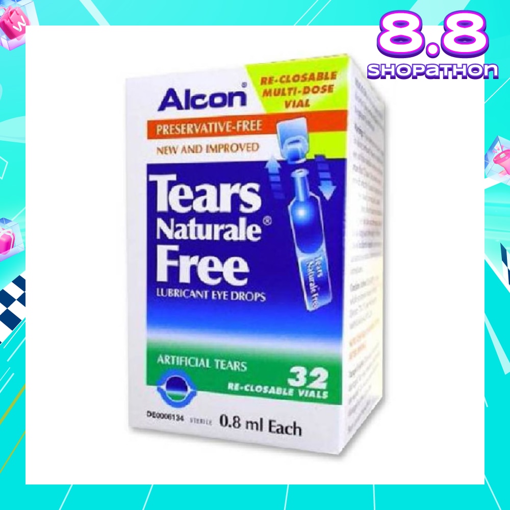 Alcon Tears Naturale Free Lubricant Eye Drops 0.8ml x  32s