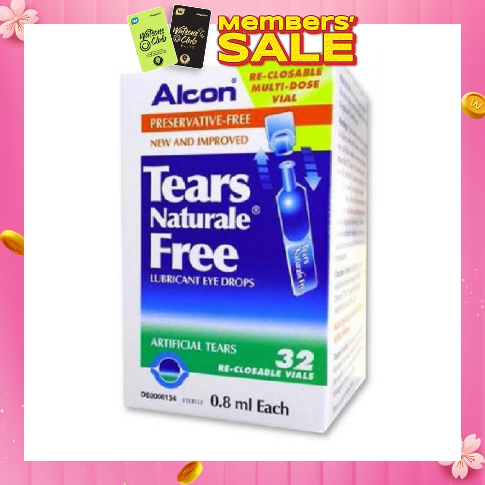 Alcon Tears Naturale Free Lubricant Eye Drops 0.8ml x 32s